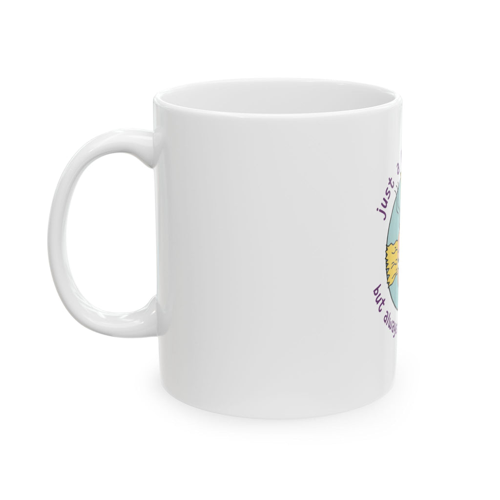 "Just a Lil' Stressed but Always Tryin' My Best" Cute Cartoon Stress-Relief Coffee Cup