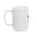 I Support Women's Rights and Wrongs Red Typographic Coffee Cup