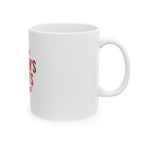 I Support Women's Rights and Wrongs Red Typographic Coffee Cup
