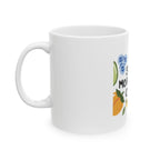 Slow Mornings Club Ceramic Mug — Cute Fruit Illustration Coffee Cup (11oz/15oz)
