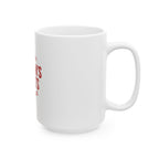 I Support Women's Rights and Wrongs Red Typographic Coffee Cup