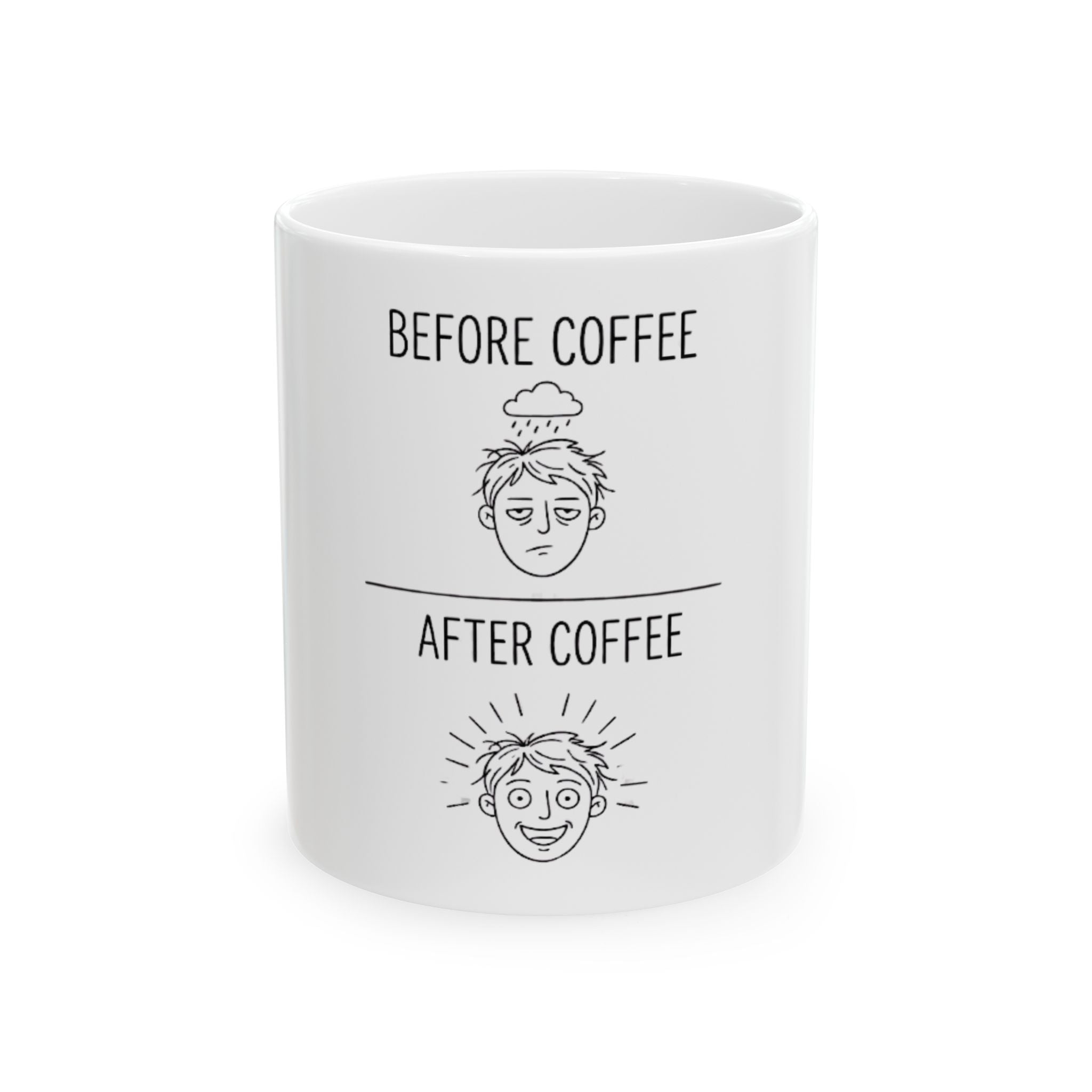 Before Coffee After Coffee Mug