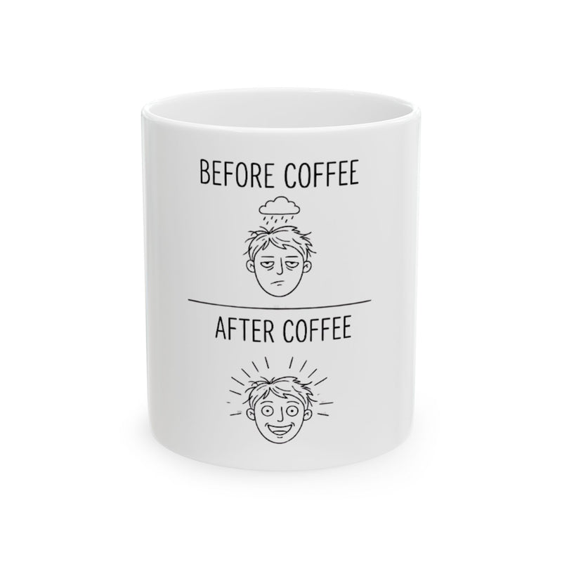 Before Coffee After Coffee Mug