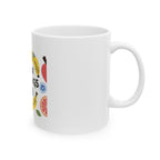 Slow Mornings Club Ceramic Mug — Cute Fruit Illustration Coffee Cup (11oz/15oz)