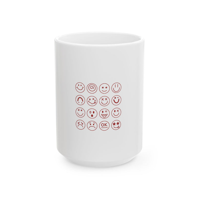 Emoji Grid Ceramic Mug
