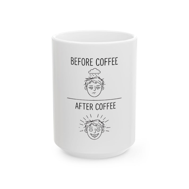 Before Coffee After Coffee Mug
